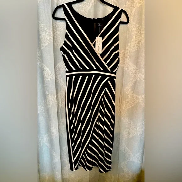 nicole miller black and white dress THE SARONG DRESS in Black Gauze Black Gauze / 2024RES513 BG / 4